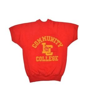 Vintage 60s Champion Running Man Short Sleeve Sweatshirt Mens S Lehigh College